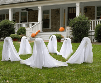 halloween outdoor ghosts decor