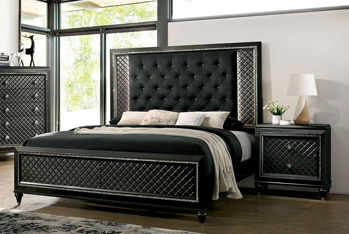Furniture Of America Demetria Metallic, California King Bed Sets Furniture