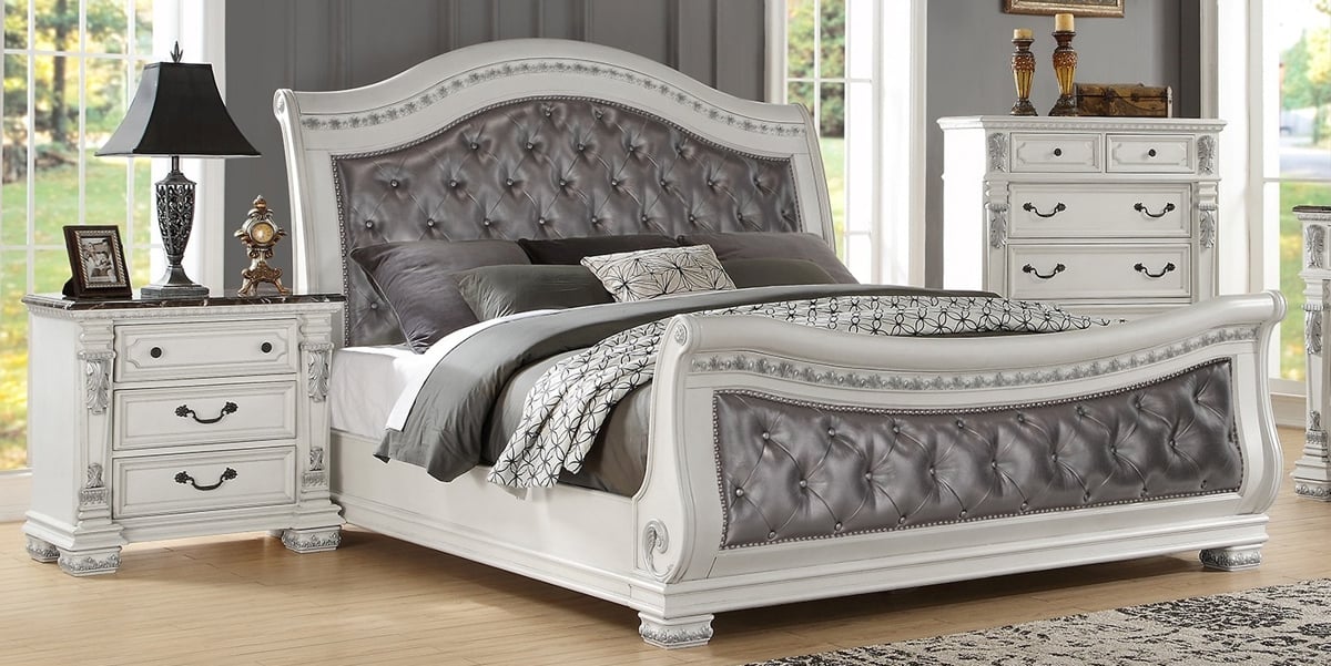 South Sea Bianca Creamy Bisque 2pc Cal, California King Bed Set