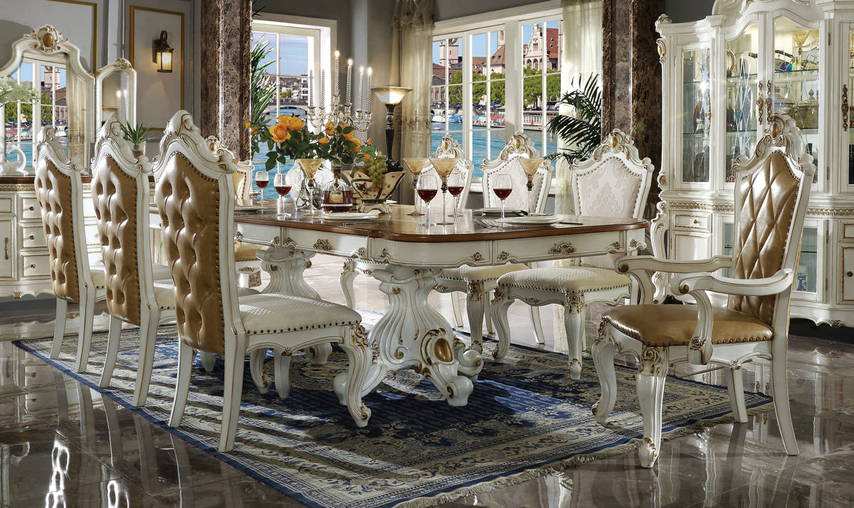 Acme Furniture Picardy Antique Pearl, Acme Furniture Formal Dining Room Sets