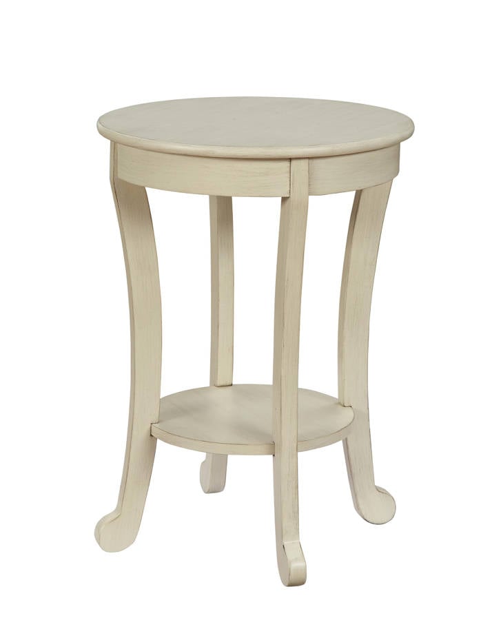 Acme Furniture Alysa Iii Antique White, Antique White Round End Tables