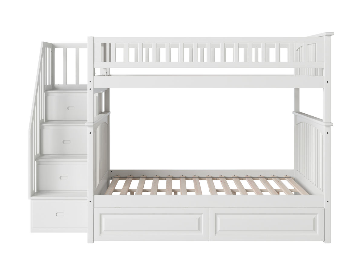 Full Bunk Bed With Raised Panel Drawers, Bunk Beds Columbia Sc