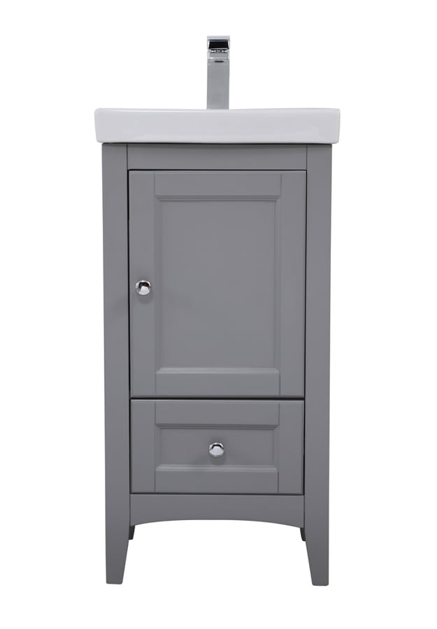 Elegant Decor Saturn Grey 18 Inch, 18 Bathroom Vanity Set