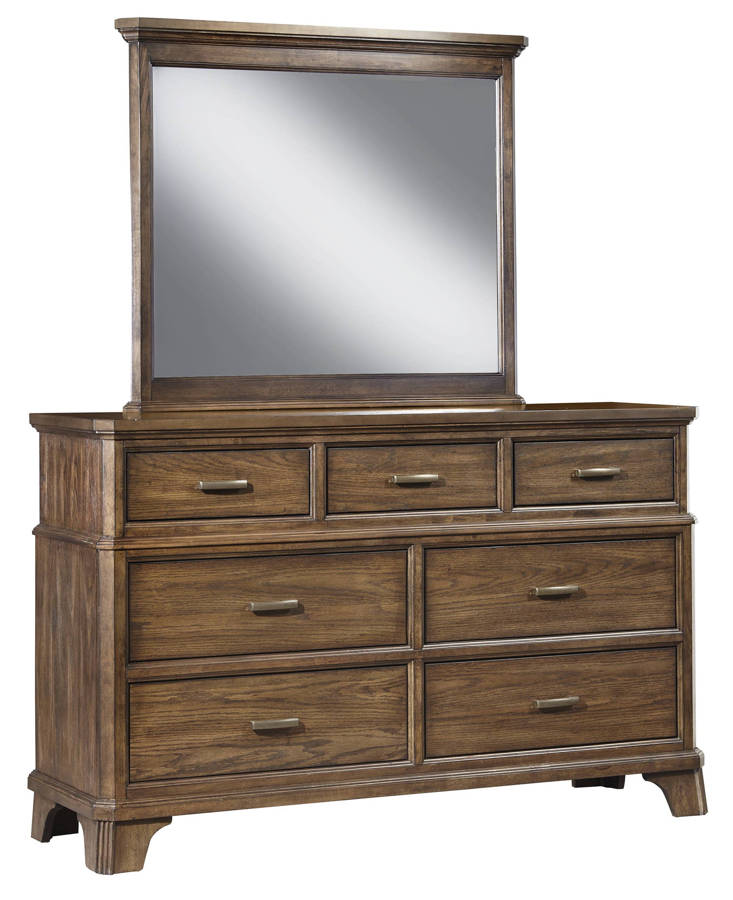Intercon Telluride Vintage Oak Dresser, Antique Oak Dresser With Mirror