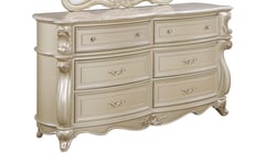 Monique Dresser W/Marble Top-Champagne
