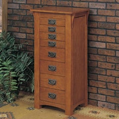 Powell Furniture Anna Lee Mission Oak Jewelry Armoire