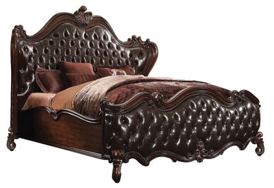 Acme Furniture Versailles Dark Brown Cherry Oak Queen Bed