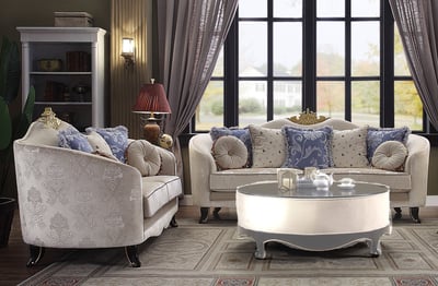 Acme Furniture Sheridan Cream 2pc Living Room Set