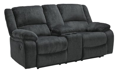 Ashley Furniture Draycoll Slate Double Reclining Console Loveseat