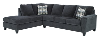 Ashley Furniture Abinger Contemporary Smoke Fabric 2pc Sectional With LAF C...