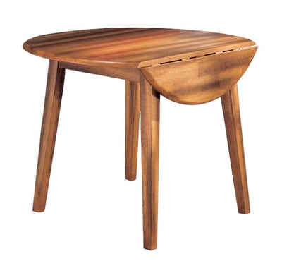 Ashley Furniture Berringer Rustic Brown Drop Leaf Dining Table