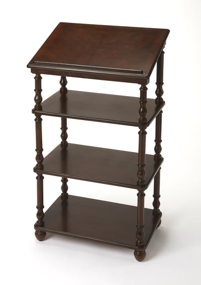 Butler Specialty Alden Dark Brown Library 4 Tier Stand
