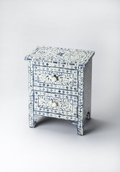 Butler Specialty Trubadur Blue Bone Inlay Accent Chest
