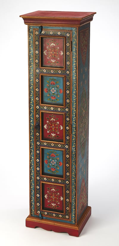 Butler Specialty Artifacts Amir Hand Painted Tall Cabinet