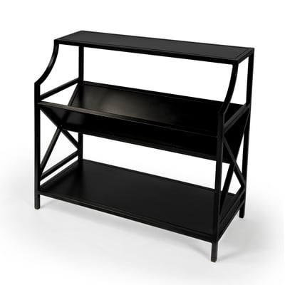 Butler Specialty Keats Black Library 2 Tier 36 Inch Bookcase