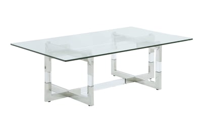 Chintaly Imports Yasmin Contemporary Glass Cocktail Table