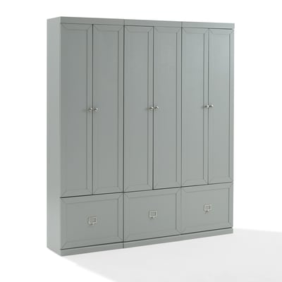 Crosley Harper Gray 3pc Pantry Closets Entryway Set