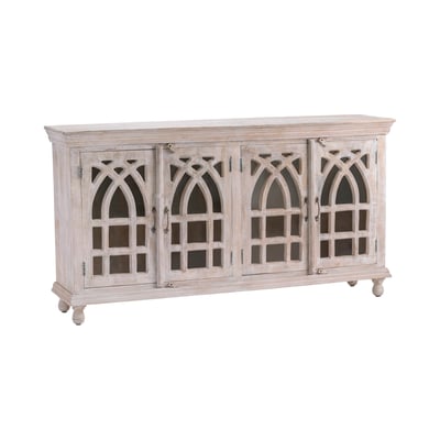 Crestview Collection Bengal Manor White Cathedral Sideboard
