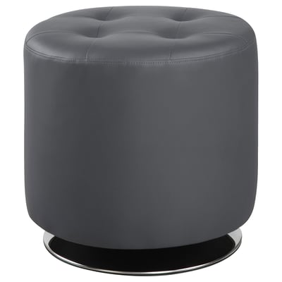 Coaster Furniture Bowman Grey Round Swivel Ottoman