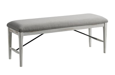 Intercon Modern Rustic Weathered White Backless Bench