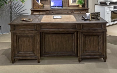 Liberty Paradise Valley Saddle Brown Executive Desk