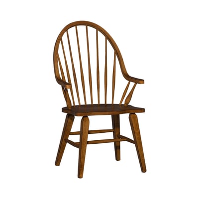Liberty Hearthstone Ridge Rustic Oak Windsor Back Arm Chair