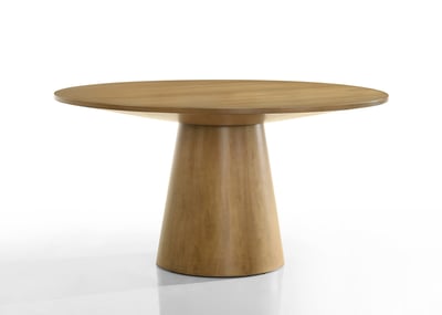 Lilola Home Jasper Driftwood 59 Inch Wide Round Dining Table