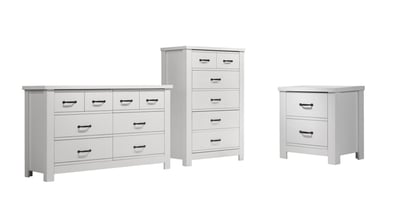 Lilola Home Cassini White 3pc Bedroom Set