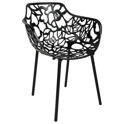 Design Edge Delungra  Black Arm Chair