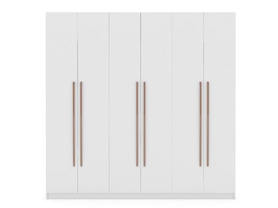 Manhattan Comfort Gramercy White Freestanding Wardrobe Armoire Closet