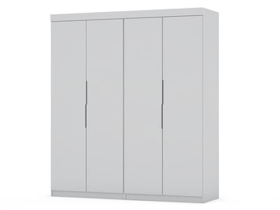 2 Manhattan Comfort Mulberry 2.0 White Sectional Wardrobe Closets