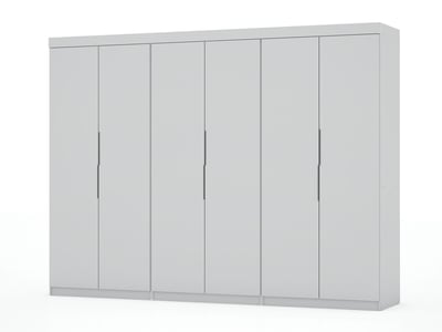3 Manhattan Comfort Mulberry 2.0 White Sectional Wardrobe Closets