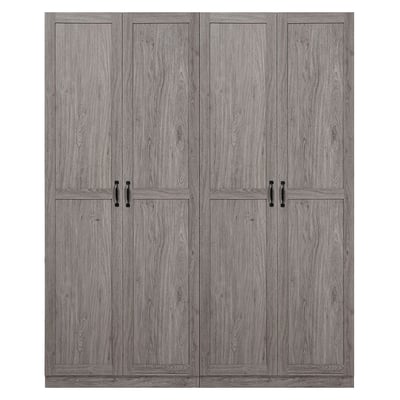 2 Manhattan Comfort Hopkins Grey Storage Closets 4.0