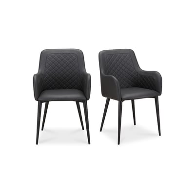 2 Moes Home Cantata Slate Vegan Dining Chairs