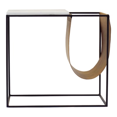 Moes Home Cave White Brown Magazine Rack