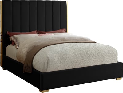 Design Edge Lake Cargelligo  Black Velvet King Bed