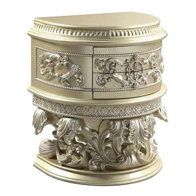 Acme Furniture Vatican Champagne Silver Nightstand
