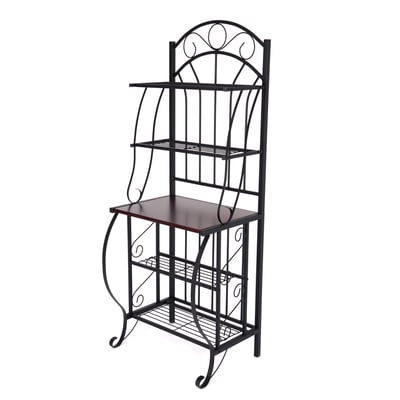 Boraam Valencia Black Bakers Rack