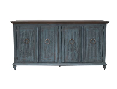 IFD Capri Sky Blue 4 Doors Console