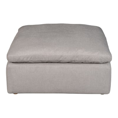 Moes Home Terra Light Grey Fabric Ottoman