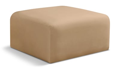Meridian Furniture Arc Camel Velvet Ottoman