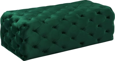 Design Edge Milton  Green Velvet Ottoman