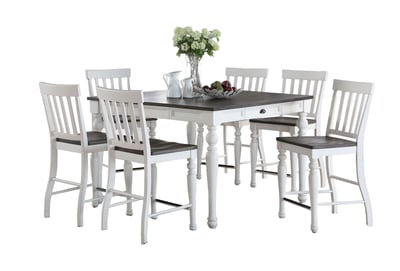 Steve Silver Joanna Ivory Mocha 7pc Counter Set