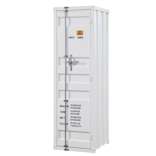 Acme Furniture Cargo White Single Door Wardrobe ACM-35911