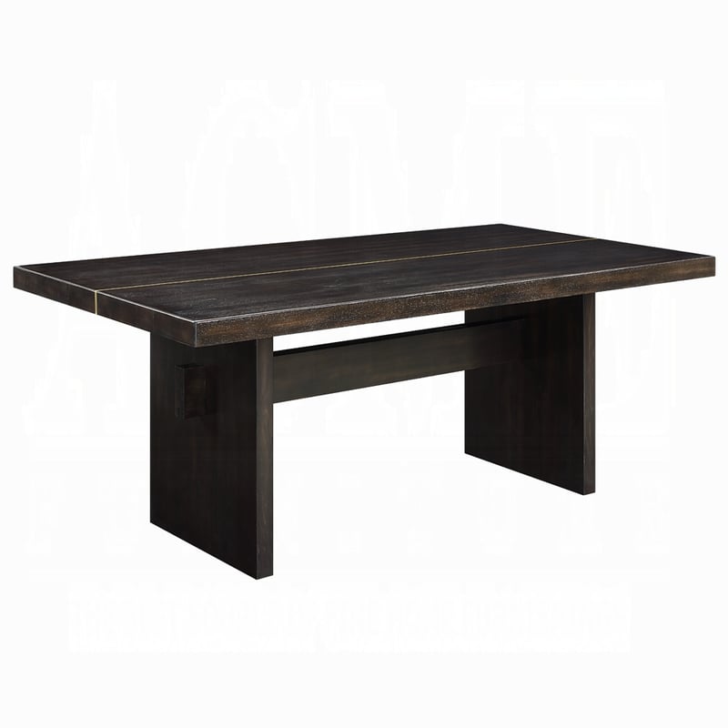 Acme Furniture Jaramillo Gold Rustic Espresso Dining Table ACM-DN02695