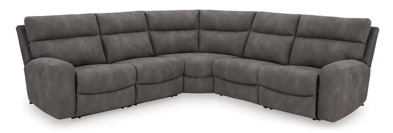 Ashley Furniture Next Gen DuraPella Slate 5pc Power Reclining Sectional 61003S6