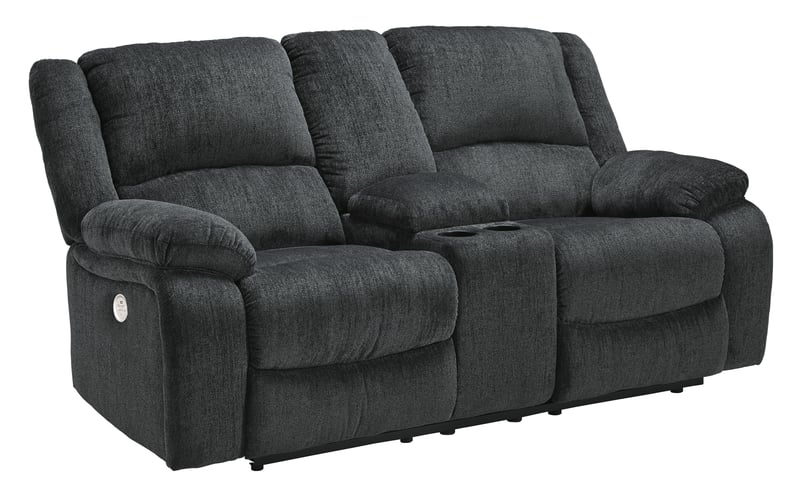 Ashley Furniture Draycoll Slate Power Double Reclining Console Loveseat 7650496