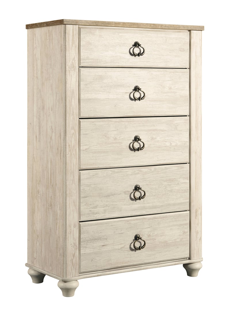 Ashley Furniture Willowton Whitewash Five Drawer Chest B267-46