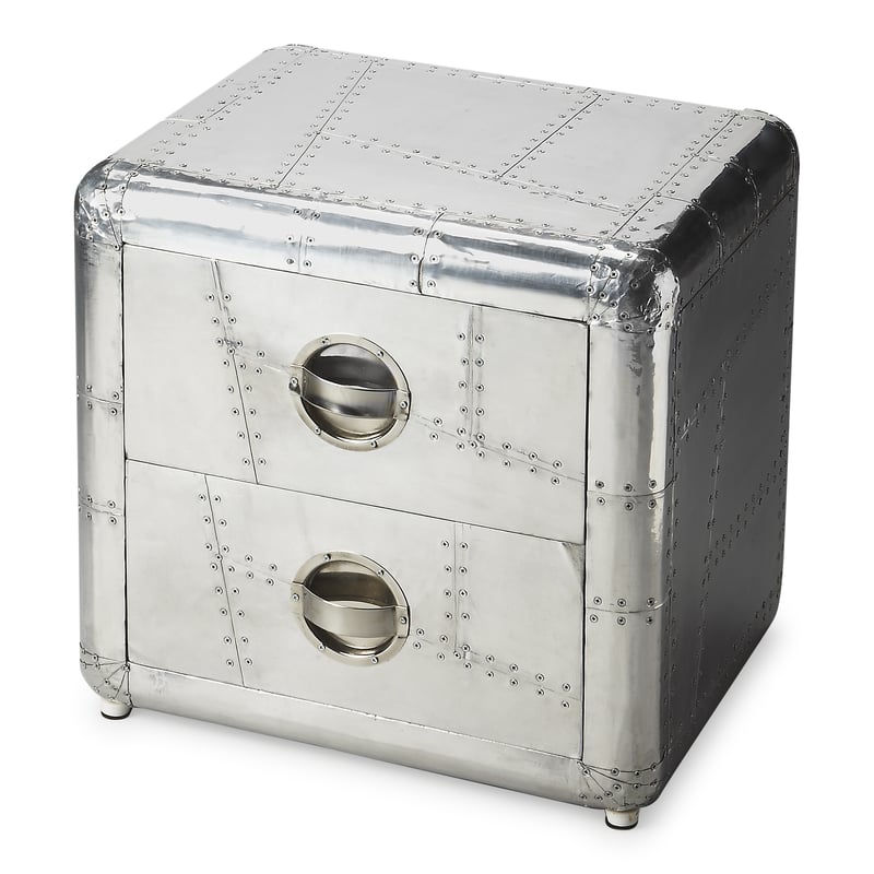 Butler Specialty Midway Aviator Silver Side Table BSF-2537025 Butler Specialty Midway Aviator Silver Side Table BSF-2537025