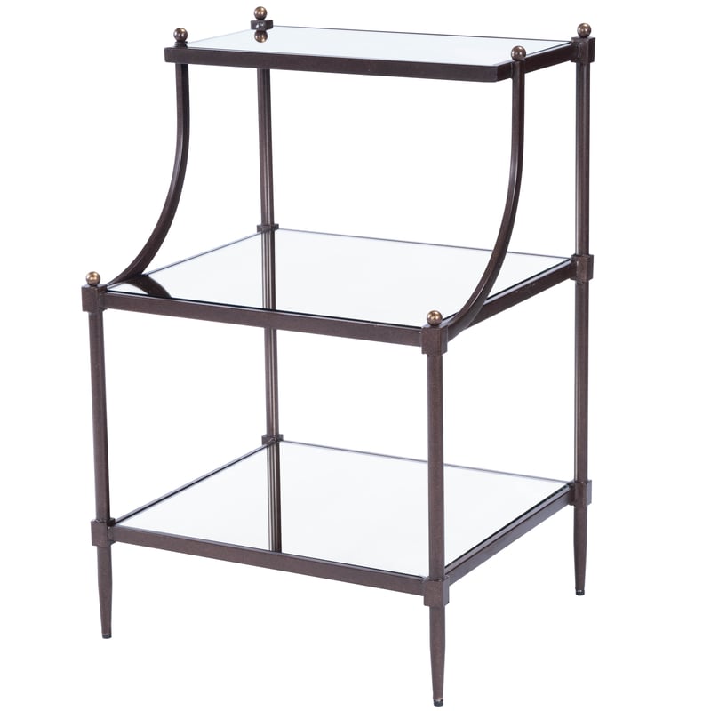 Butler Specialty Peninsula Bronze Mirrored Side Table BSF-7015025